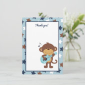 Monkey Rockstar Guitare Carte de remerciements (Debout devant)
