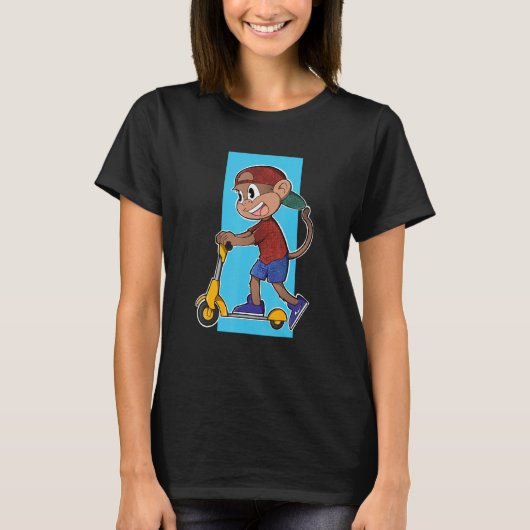 Monkey Scooter T-shirt (Voorkant)