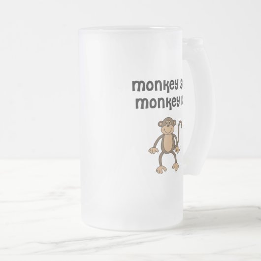 Monkey See, aap do Matglas Bierpul (Voorkant rechts)