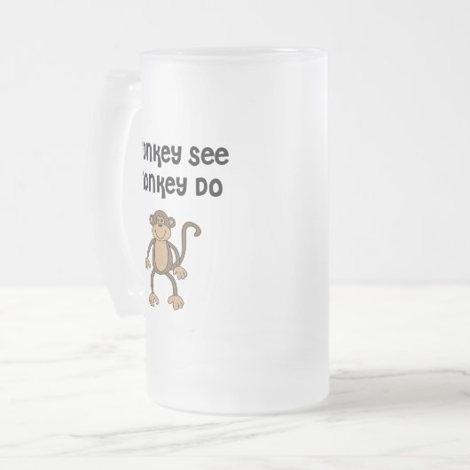 Monkey See, aap do Matglas Bierpul (Voorkant links)