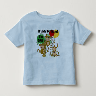 Monkey Shine 1e Verjaardag Tshirts en geschenken