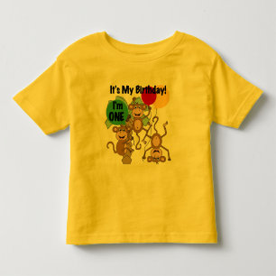 Monkey Shine 1e Verjaardag Tshirts en geschenken