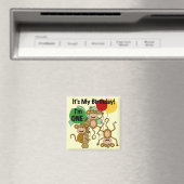 Monkey Shine 1e Verjaardag Tshirts en geschenken Magneet (Insitu (Vaatwasser))