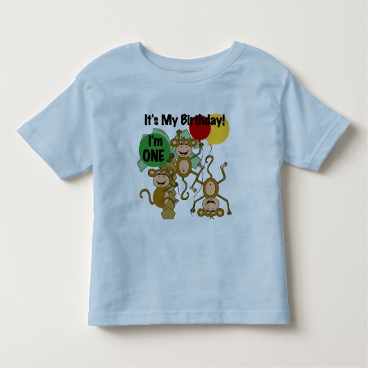Monkey Shine 1er Anniversaire Tshirts et cadeaux (Devant)
