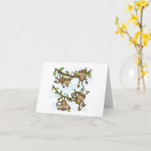 Monkey Shine-notitiekaarten Kaart (Gele Bloem)