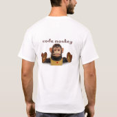 Monkey-Shirt voor computersoftwareprogramma's T-shirt (Achterkant)