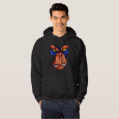 Monkey Shows Teeth Eye Evil Gorilla Hoodie (Voorkant volledig)