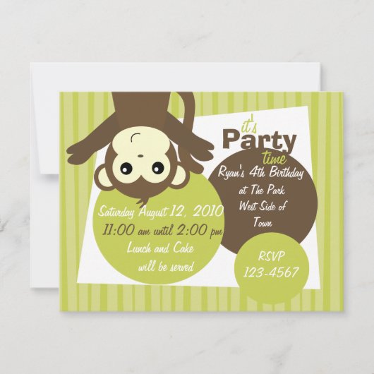 Monkey-Side-Down Kaart (Voorkant)