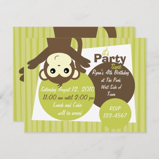 Monkey-Side-Down Kaart (Voorkant / Achterkant)