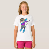 Monkey Skier Ski T-shirt (Voorkant volledig)