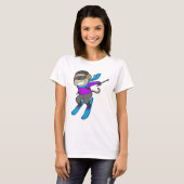Monkey Skier Ski T-shirt (Voorkant volledig)