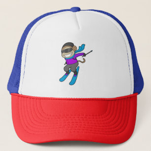 Monkey Skier Ski Trucker Pet