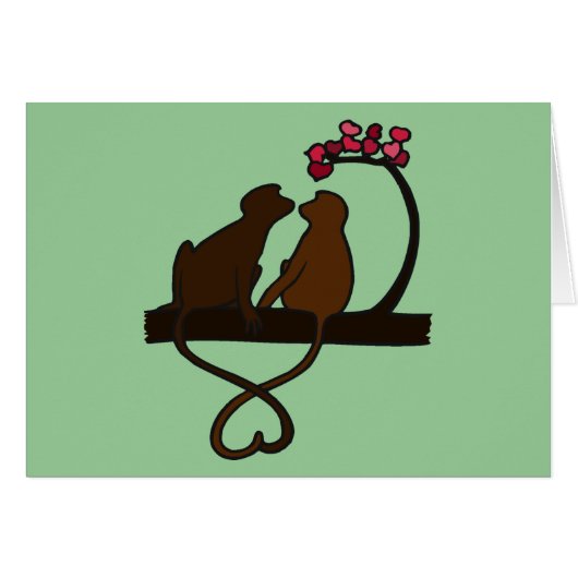 Monkey Smooches Kaart (Voorkant Horizontaal)