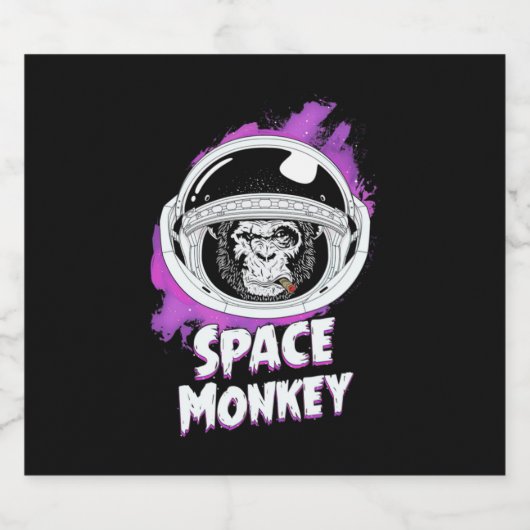 Monkey Space Monkey Bier Etiket (Enkel label)