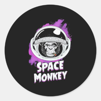 Monkey Space Monkey Ronde Sticker