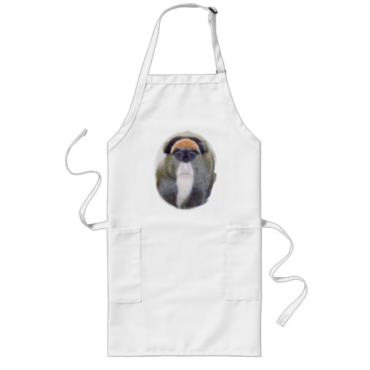 Monkey Stare Apron Lang Schort (Voorkant)