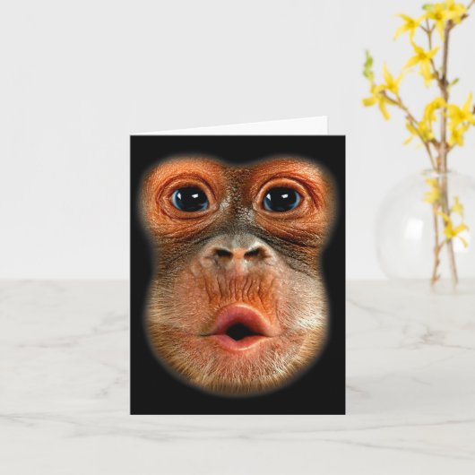 Monkey Stomach Funny Meme Cool Viral Video Kaart (Gele Bloem)