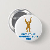 Monkey Suit Ronde Button 5,7 Cm (Voorkant /achterkant)