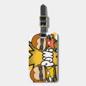 Monkey Superhelden Bagagelabel (Voorkant verticaal)