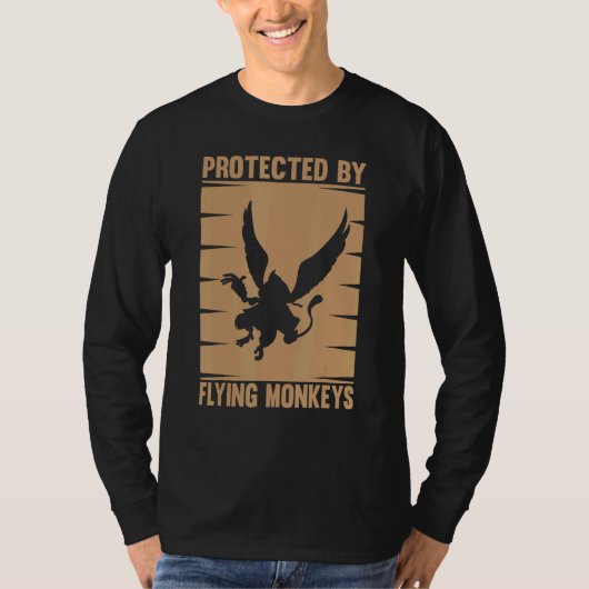 Monkey Tees For Men Angry Monkey Flying Monkeys 5 (Voorkant)