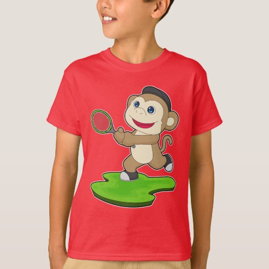 Monkey Tennis Tennis racket T-shirt (Voorkant)
