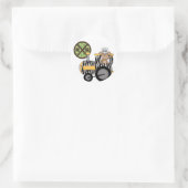 Monkey Train Engineer T-shirts en cadeautjes Ronde Sticker (Tas)