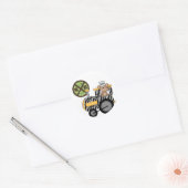 Monkey Train Engineer T-shirts en cadeautjes Ronde Sticker (Envelop)