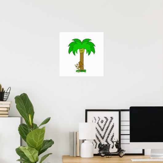 Monkey Tree Hugger Poster (Thuiskantoor)