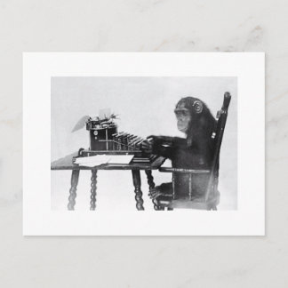 Monkey typen briefkaart