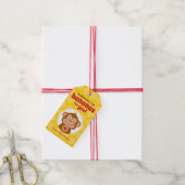 Monkey Valentijn Gift Label voor kinderen Cadeaulabel (Met Touw)