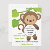 Monkey Valentijnse Play Doh-cadekaart Informatiekaartje (Voorkant / Achterkant)