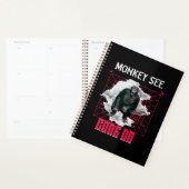 Monkey Voir Code Do Funny Web Developer (Devant avec enveloppe)