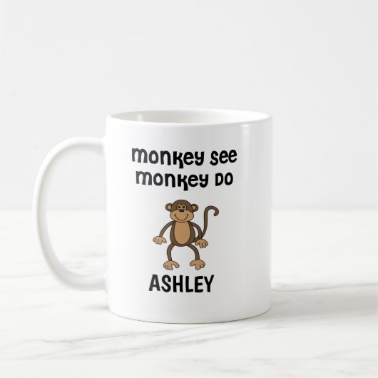 Monkey Voir, Monkey Do Mug (Gauche)