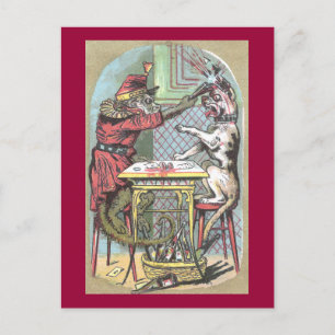 Monkey Wallops Bulldog met Wine Bottle Briefkaart