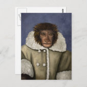 Monkey Wearing Jacket Briefkaart (Voorkant / Achterkant)