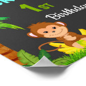 Monkey welkomstfeest poster oerwoud (Hoek)