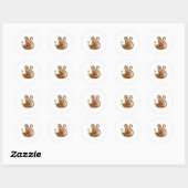 Monkey with Lollipop Ronde Sticker (Vel)