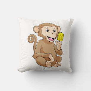 Monkey with Popsicle Kussen