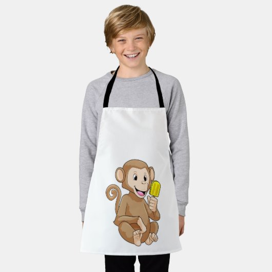 Monkey with Popsicle Schort (Gedragen)