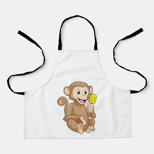 Monkey with Popsicle Schort (Voorkant)