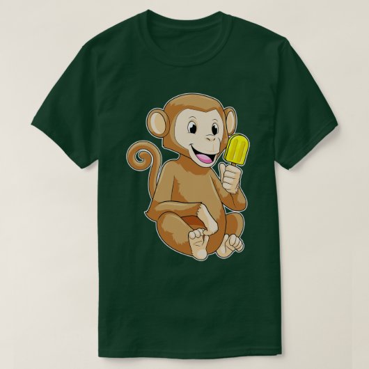 Monkey with Popsicle T-shirt (Design voorkant)
