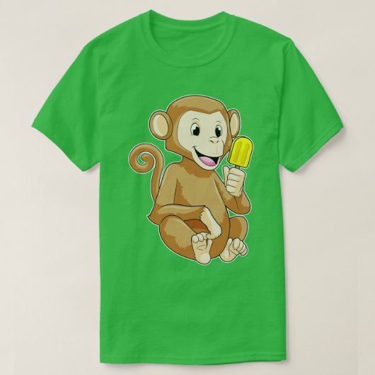 Monkey with Popsicle T-shirt (Design voorkant)