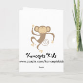 Monkeying rond Wenskaarten Kaart (Achterkant)