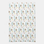 Monkeys Bananas Leaves Kitchen Hand Towel Theedoek (Verticaal)