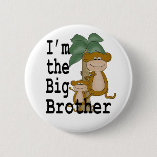 Monkeys Big Brother Ronde Button 5,7 Cm