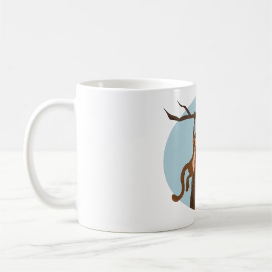 Monkeys climbing the tree cartoon coffee mug (Gauche)