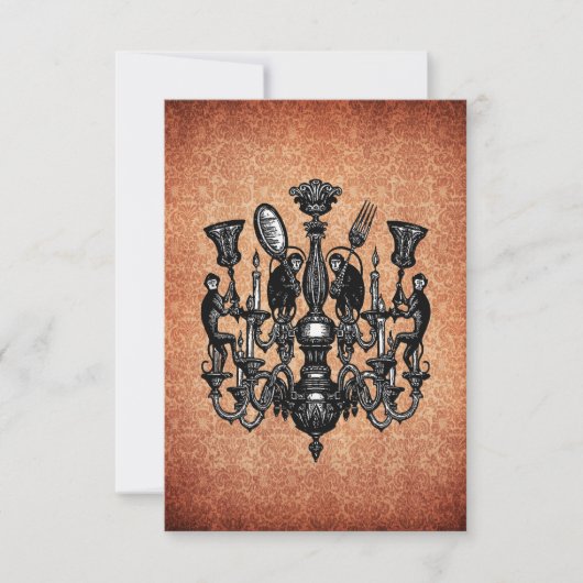 Monkeys on Chandelier ~ Invitations (Devant)