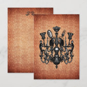 Monkeys on Chandelier ~ Invitations (Devant / Derrière)