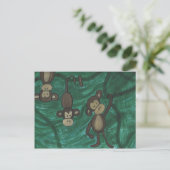Monkeys Postcards Briefkaart (Staand voorkant)