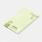 Monkeys Speelse en schattige verjaardag Bedankt Post-it® Notes (Schuin)